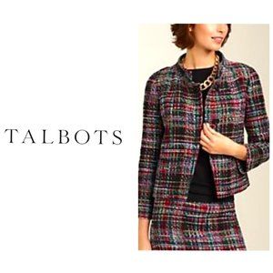 TALBOTS Wool Tweed Boxy Jacket